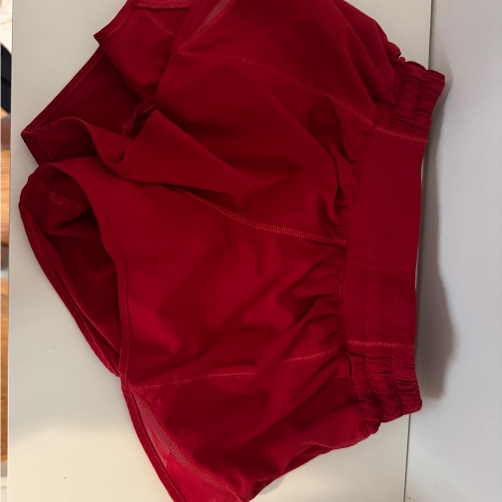 Lululemon Red Hotty Hot Shorts
